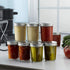 Glass Regular Mouth Mason Jars, (12 Pack) Glass Jars with Silver Metal Airtight 1 Piece Lids for Meal Prep, Food Storage, Canning, Drinking, Overn...