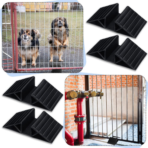 6 Pcs Support Feet for Pet Gate Plastic Triangle Reinforcement Fitting Dog Panel Isolation Fence Free Standing Pet Gate Dog Fence Panels for Confi...