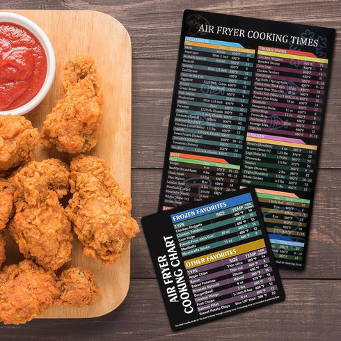 Air Fryer Cheat Sheet Magnetic Air Fryer Cooking Times Chart Magnet Cheat Sheet Set Air Fryer Accessories Cook Book Recipe Card Meat Temp Guide fo...