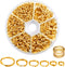 Aylifu Iron Split Rings, 1 Box (100g) 6 Sizes Double Loop Jump Ring Small Split Key Rings Connector with Opener Tool for DIY Jewelry Making - Gold...