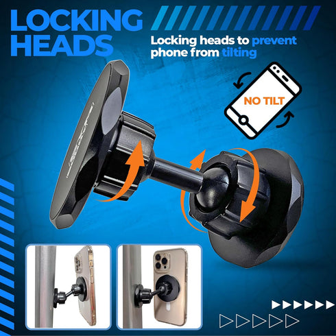 New 2025 Design stronger and more durable Gym Buddy Magnetic Phone Holder. Double sided adjustable and locking phone holder for gym or home use....