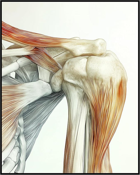 Posterizer 1 pcs-artistic illustration of the human shoulder joint 4-Teachers & Classrooms-Abstract & Modern Art-School and classroom art- unframe...