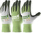 COOLJOB Gardening Gloves for Women and Men, 3 Pairs Recycled Polyester Garden Gloves with Rubber Coated, Green, White & Grey, Large Size (3 Pairs ...