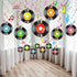 Sumind 30 Pcs 1950's Rock and Roll Music Party Sock Hop Decorations Vinyl Record Note Cutout Wall Decor Sign with Hanging Swirls Ceiling Decor for...