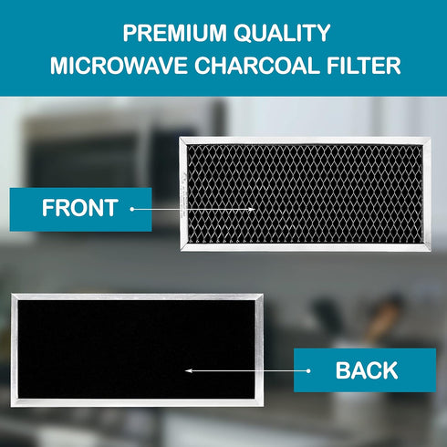 GE JX81H, WB02X10956, WB02X11544, WB2X10956 Microwave Recirculating Charcoal Filter Compatible with GE (2-Pack)...