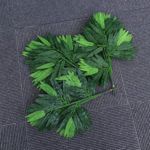 50pcs Artificial Green Bamboo Leaves Fake Green Plants Greenery Leaves for Home Hotel Office Decoration...