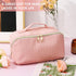 Fixwal 9x4 Inch Travel Makeup Bag, Large Capacity Cosmetic Bags for Women, Waterproof Portable Pouch Open Flat Toiletry Bag Make Up Organizer with...