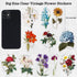 Knaid 100 Pieces Vintage Flower Stickers Set - Big 3.4" Waterproof Clear Botanical Floral Journaling Sticker for Scrapbooking Junk Journal Supplie...