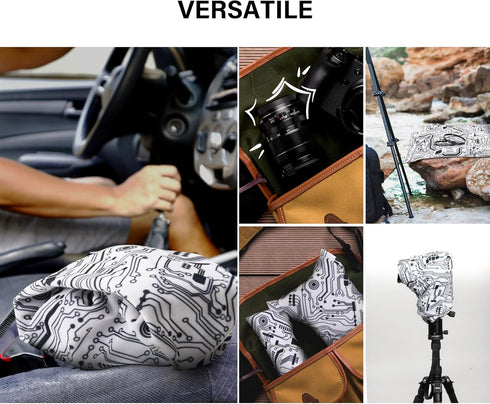 Protective Wrap, Camera wrap, Magic Self-Adhesive Cloth, 21.26"x21.26" Anti-scratch Lens Camera Wrap, Folding, Washable, Lens pouches, Soft cloth ...