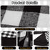 Black and White Buffalo Plaid Check Christmas Tree Skirt 48 inches, Country Xmas Tree Decorations Tree Skirts Double Layers Holiday Ornaments...
