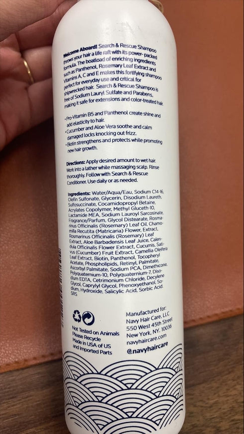 NAVY Search and Rescue Conditioner - Paraben-Free Biotin and Hair Vitamin Enriched Fortifying Hair Conditioner - 8 fl oz (Search and Rescue Condit...