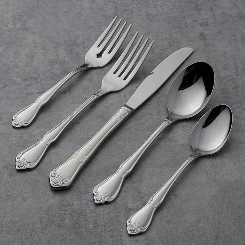 Oneida B552004E True Rose Everyday Flatware Teaspoons, Set Of 4, 5.97" L x 1.26" W...