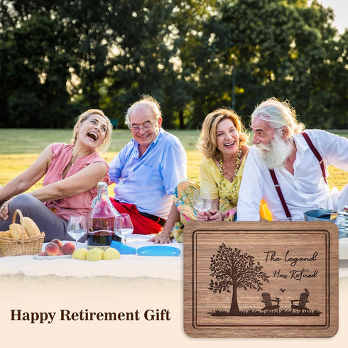 SteadStyle Retirement Gifts for Women or Men 2024 - Premium Walnut Wood Cutting Board Gifts for Retirement, Retirement Gifts Ideas for Mom, Dad, C...