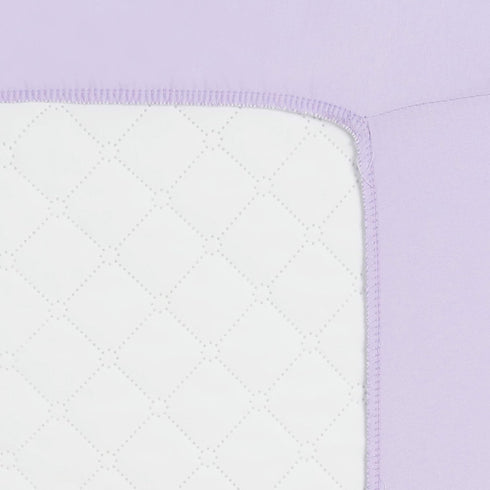 Pastel Lavender Purple Pack n Play Quilted Mattress Sheet – Ultra-Soft, Comfortable Portable Crib Mattress Sheet for Baby Girls; Playpen Mattress ...