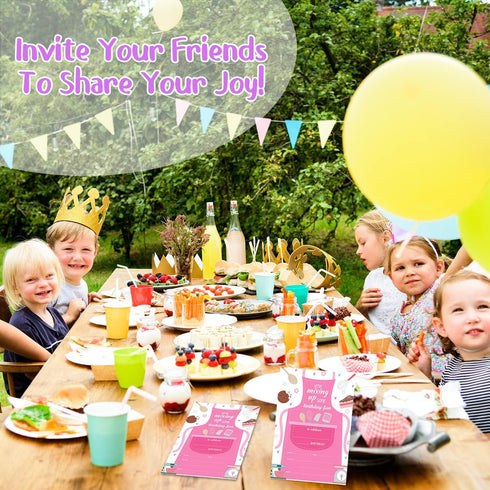 Cooking Birthday Invitation Filler Cards with Envelopes (20 Count)? Kitchen Baking Party Supplies for Kids, Teens or Any Age Boys and Girls - A16...