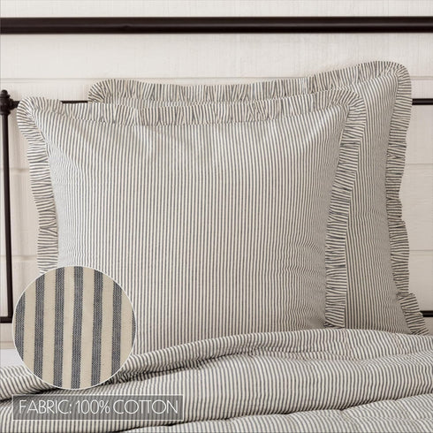 VHC Brands Hatteras Bedding Accessory, Euro Sham 26x26, Blue...