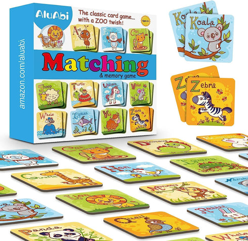 Animal Letter Memory Game ABC Learning for Toddlers, Fun Matching Game, Educational Toys for Kids, Preschool Learning Toys and Alphabet Flash Card...