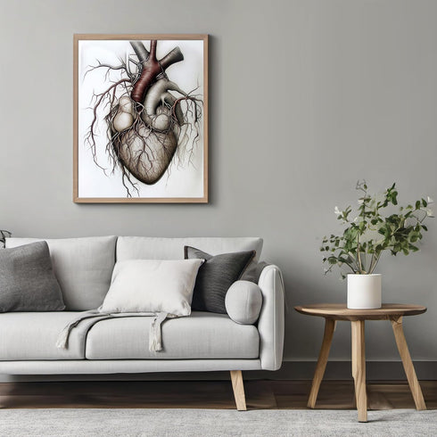 Posterizer 1 pcs-anatomy of heart imagery-educational poster 2-Teachers & Classrooms-Abstract & Modern Art-School and classroom art- unframed wall...