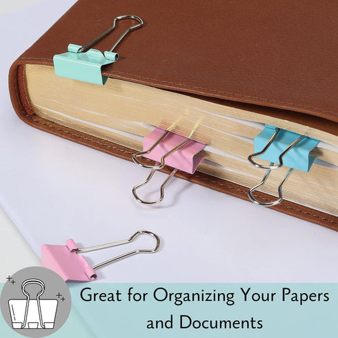 Mr. Pen- Pastel Binder Clips, 50 Pack, 0.75 in, Pastel Color, Small Clips, Small Binder Clips, Paper Binder Clips, Binder Clips Small Size, Small ...