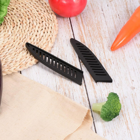 PATIKIL PP Safety Knife Cover Sleeves for 5" Utility Knife, 2 Pack Knives Edge Guard Blade Protector Universal Knife Sheath for Kitchen, Black...