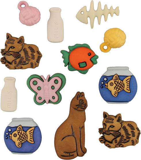 Buttons Galore 50+ Assorted Pets Buttons for Sewing & Crafts - Set of 6 Button Packs...