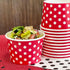 12 Ounce Disposable Paper Treat Cups Ice Cream Bowls -Plastic Spoons - Paper Straws - Ice Cream Sundae Kit for 24 - Blue, Pink, Orange, Yellow, Gr...