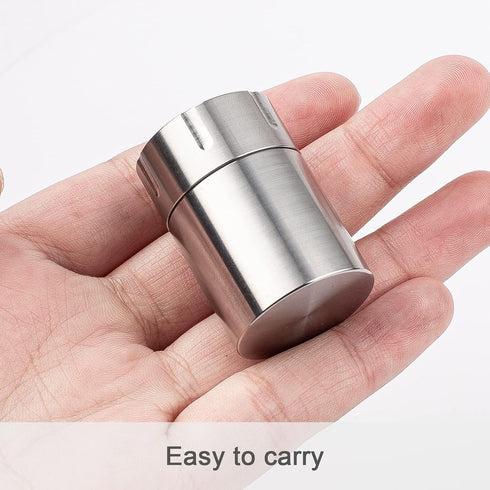 TISUR Portable Pill Cases, Metal Titanium Pill Holder Pocket Small Pill Box Keychain Waterproof Pill Bottle Medicine Organizer Case Container for ...