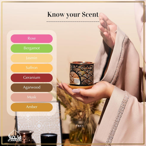 Oud Al Ibtisam Bakhoor Set by Dukhni | 2 x 9 Piece Each & Taj Bakhoor Burner | Arabic Bakhoor Incense | Warm Floral Oud Blend | Perfect for Prayer...