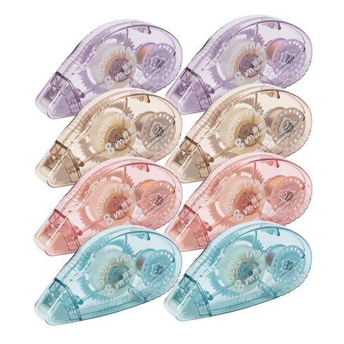 8 Pack Double Sided Tape Roller, Scrapbook Supplies, Glue Tape Roller for Crafts, Double-Sided Adhesive Tape Runner for Scrapbooking, Home School ...