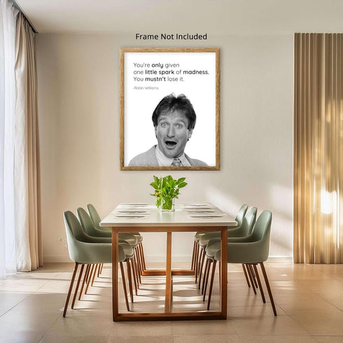 Posterizer 1 pcs-Robin Williams inspiring quote-Movie & Cinema Art-Quotes and Poems-Gift for movie lovers-Decor for Home & Office- UNFRAMED Wall A...