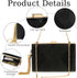 Quelay 4 Pcs Women Satin Clutch Purse Handbag Evening Bag for Wedding Banquet Handbag Vintage Necklace Earrings Jewelry Set...