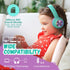 PowerLocus PLED Kids Bluetooth Headphones, Kids Wireless Headphones with LED Lights, 74/85/94dB Safe Volume, Micro SD, AUX Cable, Hi-Fi Stereo, Bu...