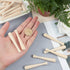 OLYCRAFT 60pcs Unfinished Mini Wooden Baseball Bats 3 Inch Half Drilled Natural Wood Baseball Bat Unpainted Baseball Bat Beads for Keychain Access...