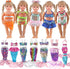 18-inch Baby Doll Clothing Accessories - Including 6 Sequins Mermaid Dresses 5 Fashion Floral Swimsuit Tops and Dresses 2 Classic Mermaid Princess...