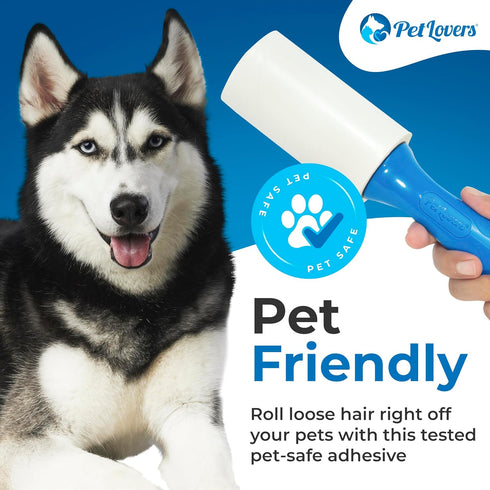 PetLovers Extra Sticky Lint Roller Single Unit 100 Sheets for Pet Hair Removal, Dog and Cat Lint Remover (1 Pack)...