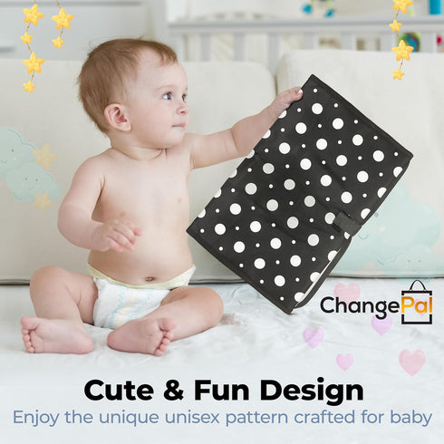Portable Diaper Changing Pad - Extra Long - Waterproof Foldable Lightweight Baby Travel Mat - Newborn Registry Essential - Great Shower Gift for M...