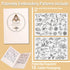 Patemby 50Pcs Water Soluble Embroidery Stabilizers, Stick and Stitch Embroidery Paper with Pre-Printed Flowers and Leaves Pattern Transfers for Ha...