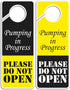 Do Not Disturb Sign - Pumping in Progress Do Not Open, Door Hanger 2 Pack, Double Sided, Ideal for Using in Any Places...