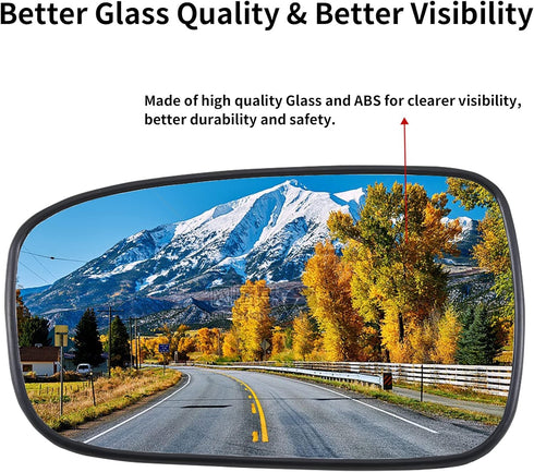 Driver Side Mirror Replacement for 2003 2004 2005 2006 2007 Honda Accord Mirrors Glass - Convex Mirror Glass, Left Side Rear View Mirror...
