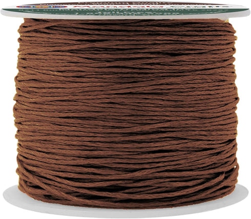Mandala Crafts 0.5mm 109 Yards Brown Cotton Waxed Cord for Jewelry Making Bracelet Cord Waxed String - Beading String Thread Jewelry Cords for Nec...