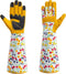 Gardening Gloves for Women,Long Sleeve Garden Rose Cactus Pruning Thorn-Proof Breathable Work Gloves with Touch Screen,Yellow Medium...