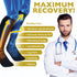 Plus Size Compression Socks Wide Calf- Copper Infused Graduated (Black, XXL)...