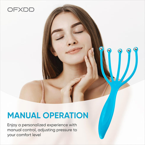 Head Massager - Portable Head Scratcher Massager Whisk - Manual Scalp Massagers for Deep Relaxation from Stress - Tickler Scalp Scratcher for Offi...