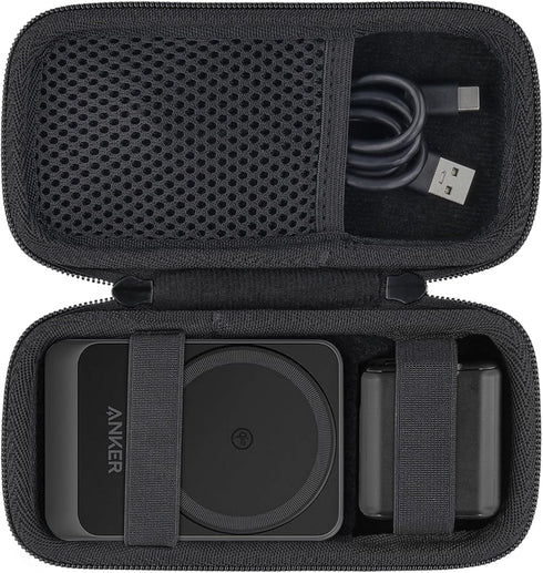 khanka Hard Travel Case Replacement for Anker MagGo 3-in-1 Charging Station,Qi2 Certified 15W MagSafe-Compatible Wireless Charger Stand,Case Only(...