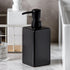 Matte Black Soap Dispenser Ceramic,Square Hand Soap and Lotion Dispenser for Bathroom Countertop,Dish Soap Dispenser for Kitchen-14oz....