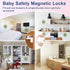 DILSIAI Adhesive Baby Proofing- Magnetic Cabinet Safety Locks for Drawers and Doors, No Drill Installation, ?Set of 4 Locks? (4 LOCKS)...