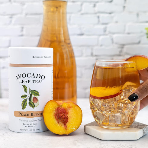 Avocado Leaf Tea Peach Tea – Caffeine-free | Herbal Tea | Immune Support | Cold Brew or Hot Tea | 15 Tea Bags -30 Servings (Gluten Free, Non-GMO)...