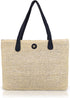 Women Straw Summer Beach Bag Handwoven Big Tote Leather Shoulder Handbag with Tassel Decorate...