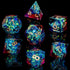 ARUOHHA Sharp Edges Dice Set DND Resin Lightning D&D Dice with Box, Translucent Polyhedral Dice Dungeons and Dragons RPG Role Playing Games Handma...