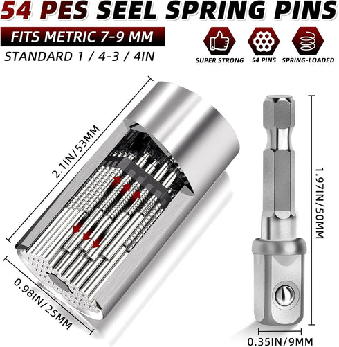 Gifts for Men Super Universal Socket Tools Gifts for Dad Fathers Day from Kids Son Daughters Wife Power Drill Adapter Cool Gadgets for Men Birthda...